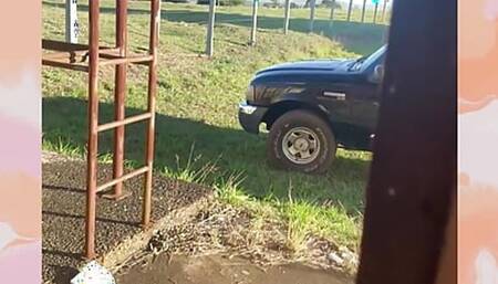 Woman invades private property and is caught by security