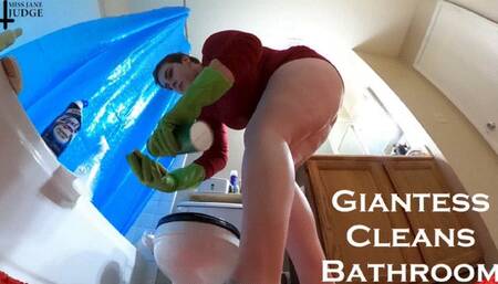 Giantess Cleans Bathroom WMV