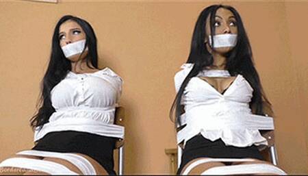 Vanessa, Tatti & Courtney in: The Koi Carp Conundrum: Alluring Snoops Squirm Desperately, Unable to Thwart the Minion's Might! (WMV)