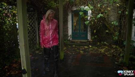 Pink PVC in the garden