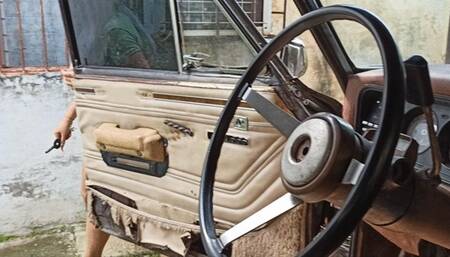 Stephanie Hard Cranking Battle with the old Wagoneer