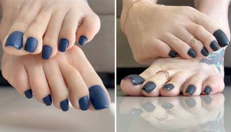 Rubbing my feet in front of you