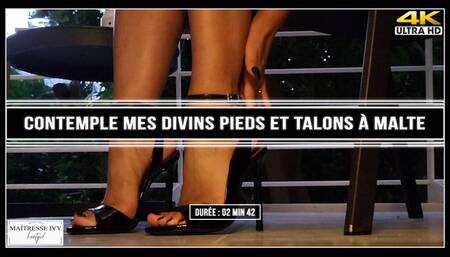 Contemple mes divins pieds et talons à Malte 4K
