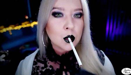 Smoking Eve 120s with black glossy lips and silky gloves [1080p, mp4]