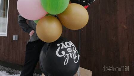 Rick john and koala Balloon helium bouquet pop and cum