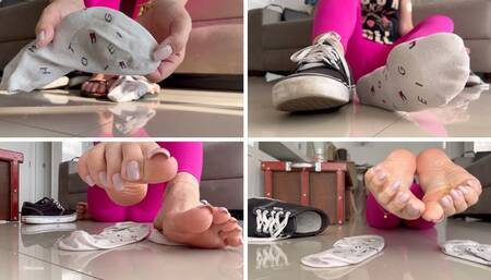 Wearing stinky socks from more than a month of traveling around Europe - Goddess Grazi