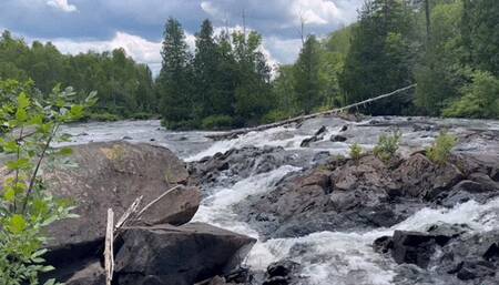 Water side foot worship