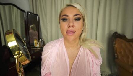 Worship My delicious red lips and My divine spit