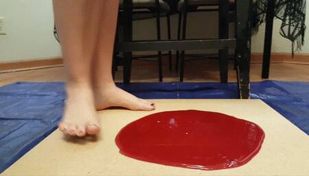 Ling Stuck Barefoot in New Mega Sticky Glue Trap
