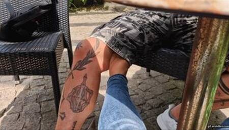 footsie in sidewalk cafe under table wmv 1280 x 720