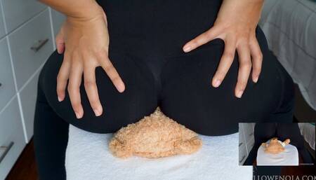 Facesitting my plushie bear - Mistress Enola