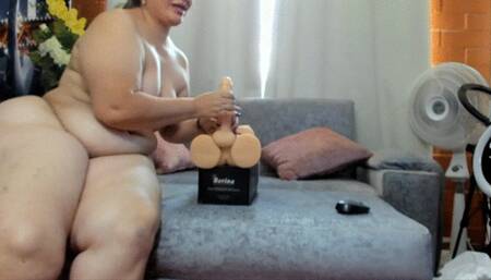 Kristen Hill Rinding a huge white dildo