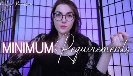 Minimum Requirements