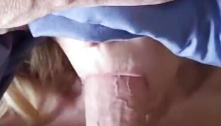Hot wife loves to suck cock before she ride on top of her younger man.  52 year old blonde sexy wife sucks cock and gets fucked!
