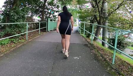 Almost caught! I followed a girl and fucked her in her basement