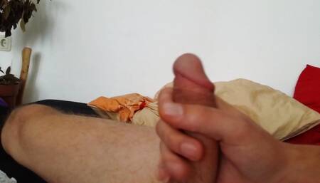 cum on own nylon feet