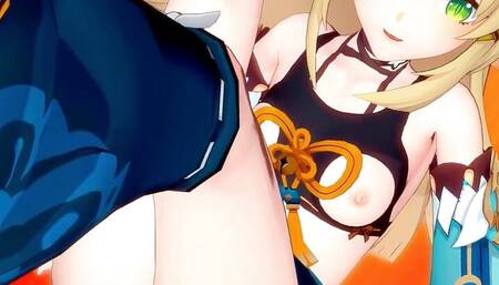 Genshin Impact Kirara Sex Time Job 1080p Blonde Nekogirl Creampie Mmd 3D Blue Clothes Color Edit Smixix