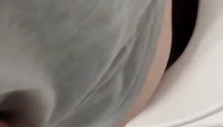 Mature Peeing in Toilet and Shower