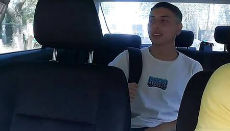Hunk Taxi Driver Fer Froma Breeds Cute Latino Uriel Simon In The Middle Of A Park - Dick Rides