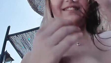 Sexy Blonde Wants a Fuck on the Beach
