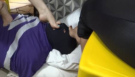 STAY UNDER THE TABLE TO SERVE US AS A FOOTOSTOOL WHERE IT IS YOUR POSITIONB