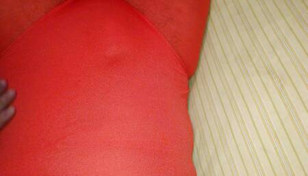 Cd Caressing myself in nylon pantyhose and leotard.