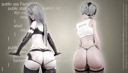 2B and A2 Twerk Their Perfect Asses to a Beat