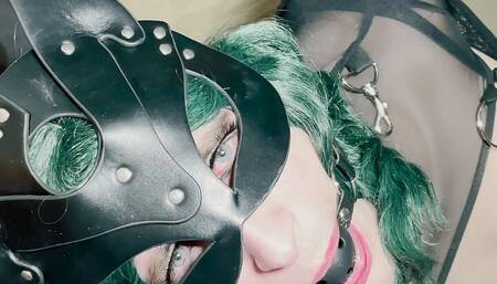 Tied up amateur trans with big boobs
