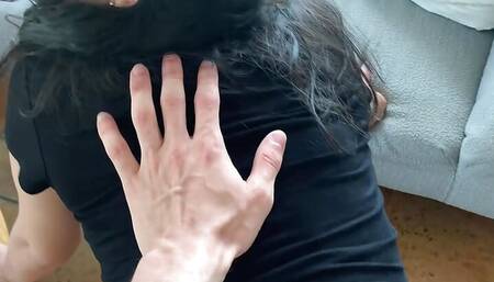 Anna Gets Tom to Fuck Her on Her Bosses Couch, Ends in Cumshot on Her Ass