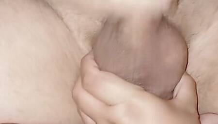 Salvador masturbating while Bella J fucks him anal and rubbing her feet