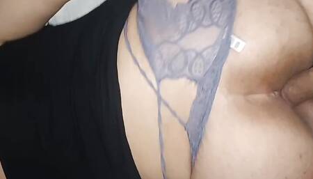 Hijab big ass first time anal , try not to cum stepsister