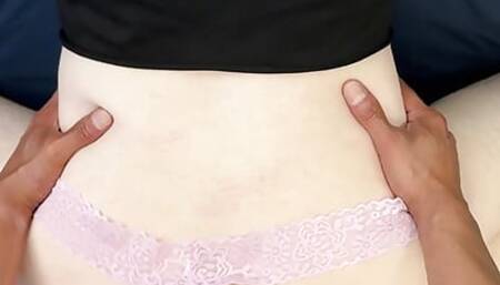 Fucking a Femboy in the Ass and Cumming on His Back