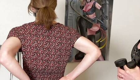 Slavegirl gets a ass inspection by the Mistress