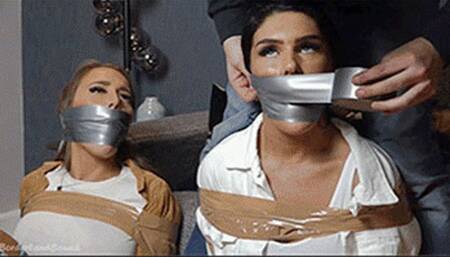 Jessica & Emma in: The Saloon Set-Up Situation: Detective Stunner Wears No Panties But it Doesn't Work With This MadMan - Who Binds & Gags Her Too! (WMV)