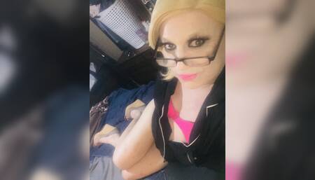 Crossdresser Krissy Sweets compilation wearing sexy high heels and lingerie