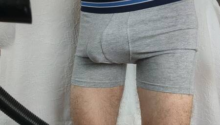 Vacuum Lover Boy - Henry vacuuming my underpants and my dick