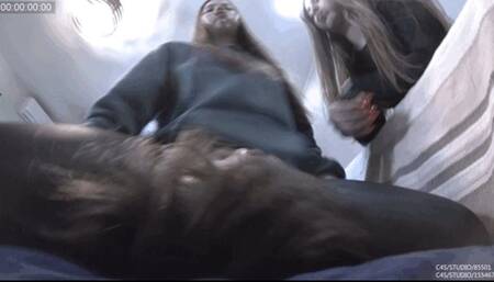 050rb Pov camera I sat down on the slave's chest, we flooded the slave with saliva)) a sea of saliva on your face, loser