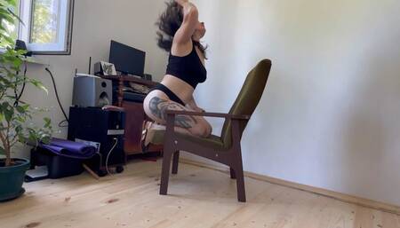 Stuck in soft chair wmv