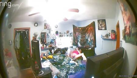 Caught on ringCam having FaceTime sex