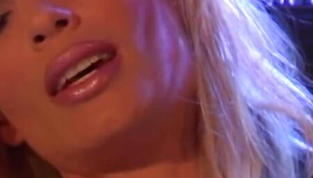 A Gorgeous Blonde Takes One Large Cumshot From a Dick That Was in Her Ass