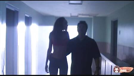Sneaking Around in Empty Hallways Always Gets This Ebony Girl in the Mood for Dick