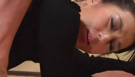 Yoko wants a big cock to take care of her orifices