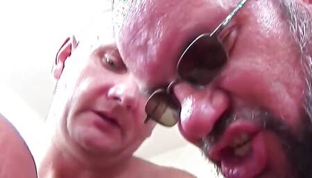 A Hot Young Babe Getting Fucked by a Group of Dirty Old Men
