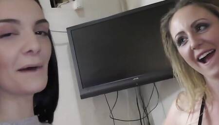 Sexy English sluts get gangbang orgy fucked