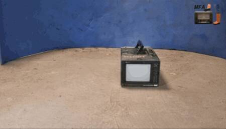 Small Color TV meets my strong Thermo Wellies