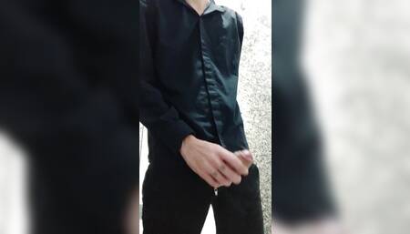 Brazilian with a hard-on from work giant cock
