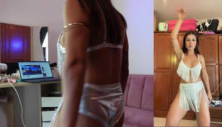 Belly dancing striptease\n