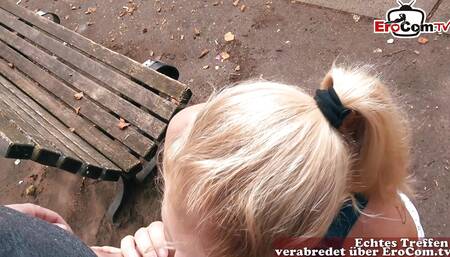 German blonde Skinny Slut try Real Blind date and fuck