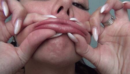 Stretching and pursing my lips Lc