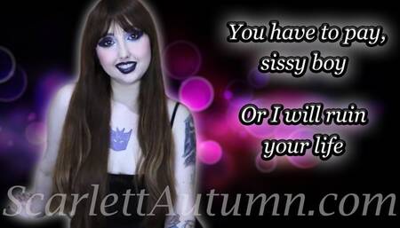 Pay me or I will ruin your life, Sissy Boy - WMV HD 1080p